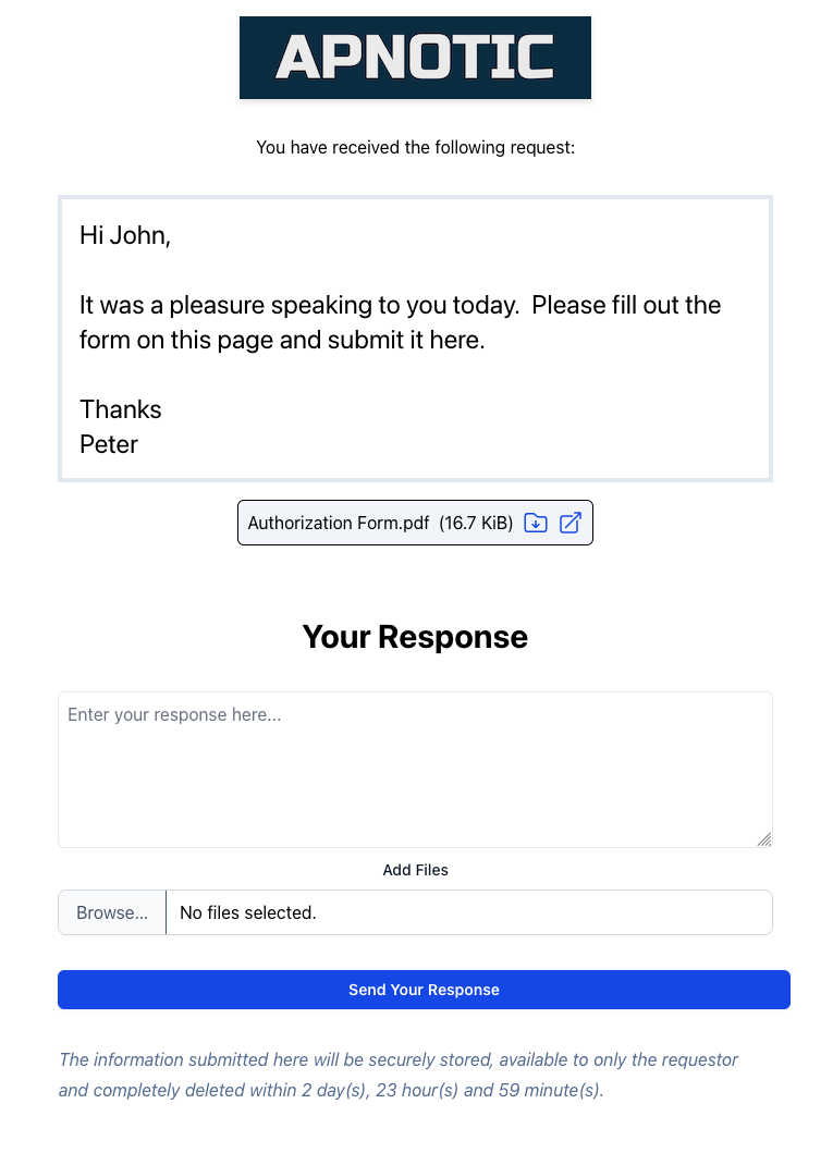Request End User View